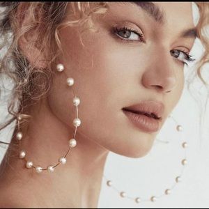 Pearl Hoop Earring